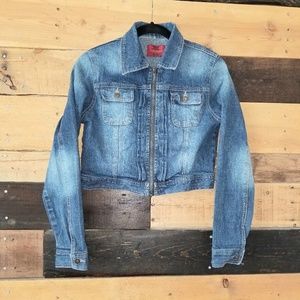 Crop jean jacket